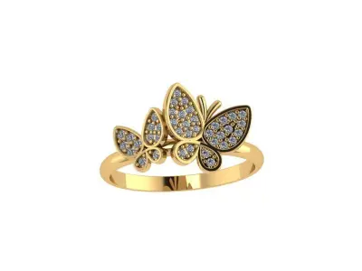 Light Butterfly Ring Collections  3D print model