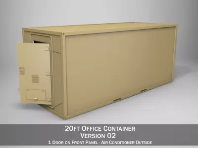 20ft Office Container Version 2 3D model
