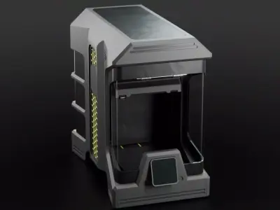 3D Printer SciFi  Low-poly 3D model