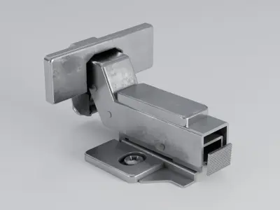 Cabinet Hinge Inset door hinge animated Low-poly 3D  Low-poly 3D model