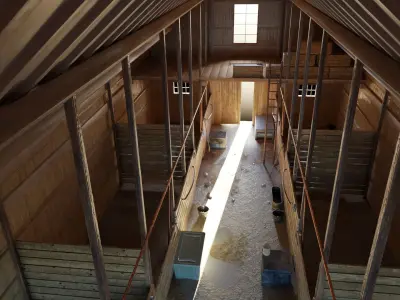 Barn Interior  3D model