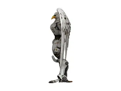 Eagle Cyborg Low-poly 3D model