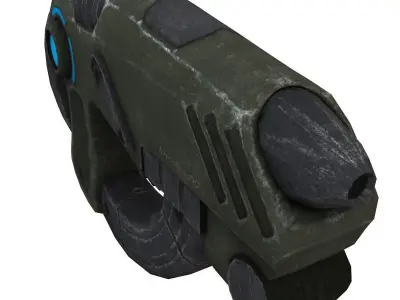 Sci Fi Rifle Low-poly 3D model shop