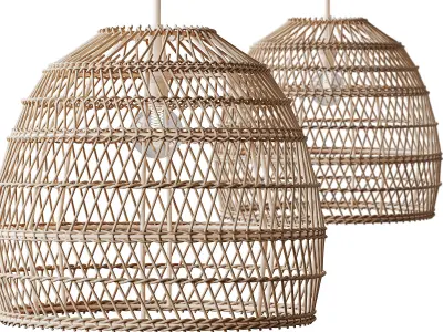 Boho Design Natural Lamp 3D model