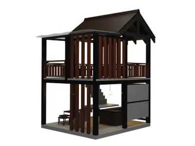 Single house thai style 3d Blender  3D model