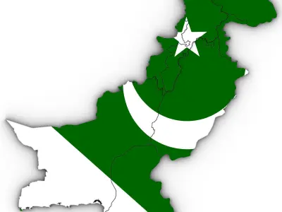 3d Political Map of Pakistan 3D model