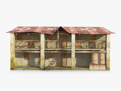 19 Slum Collection Low-poly 3D model 3D Model Pack