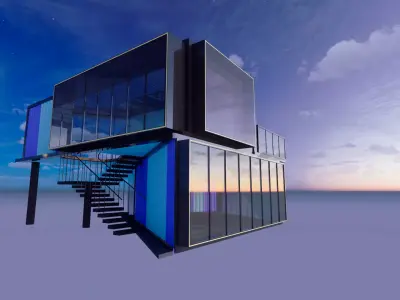 Container coffee shop-15 3D model