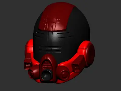 helmet high poly sculpt 3d printable ver 7 3D model 3D model 193