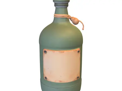 Vintage Potion Bottle Low-poly 3D model