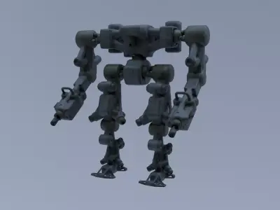 Mecha - Prototype 008 Low-poly 3D model
