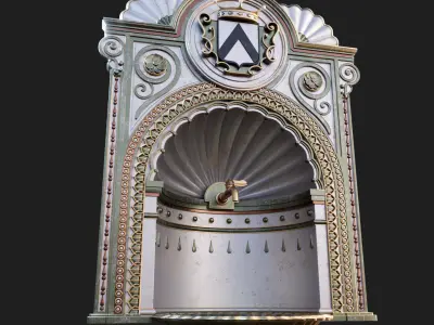 Vintage Victorian Wall Fountain 3D model