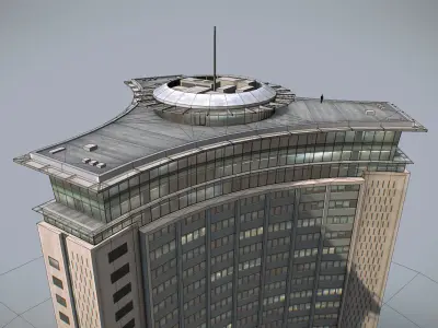 Empress State Building London Low-poly 3D model