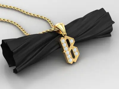 Alphabet Pendant Version 5 Letter English Album 3D print model