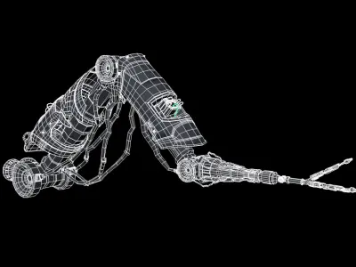 Hard Surface Robot Arm 3D model