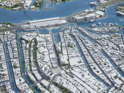 Amsterdam - City 3D Model Low-poly 3D model
