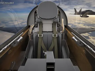  Sand Camouflaged Military Fighter Jet Rigged 