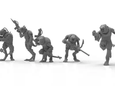 Cheese Stealer Cult - Vermin Packs 3D print model
