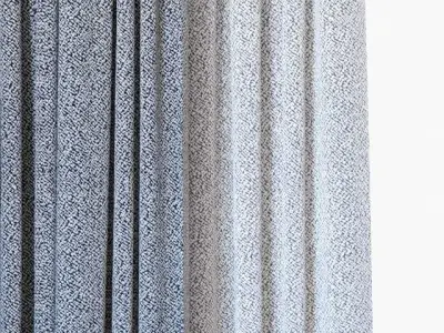 Curtains 87 Curtains with Tulle ROHI Sera 3D model