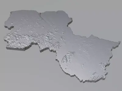 Guyana Terrain Country 3D model