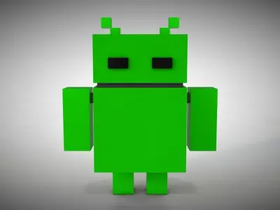 Android Robot - Voxel Low-poly 3D model
