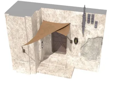 Nevarro Cantina Entrance 1-12 scale Blackseries  3D print model