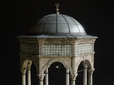 Ablution Fountain Low-poly 3D model