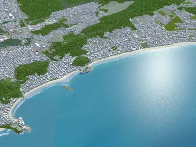 Guaruja Brazil Low-poly 3D model
