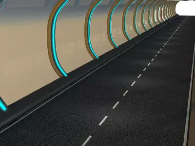 Sci Fi Tunnel 3D model 40