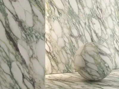 Marble Material and Porcelain Stoneware Tiles - Set 21 Texture