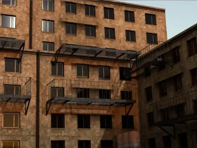 Post-apocalypse barricade scene 3D model