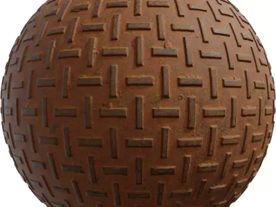 Raised Herringbone Tread Steel  Texture