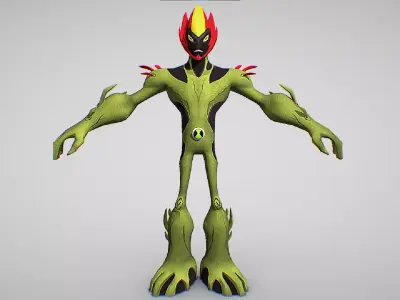 Swampfire - Omnitrix Sample Of Methanosian - Ben 10 Omniverse 2 Low-poly 3D model