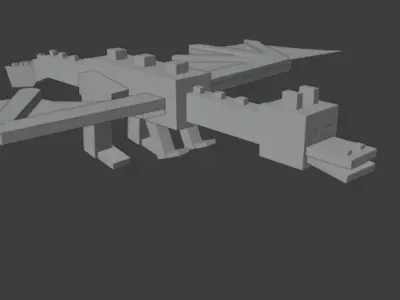 minecraft ender dragon 3D model