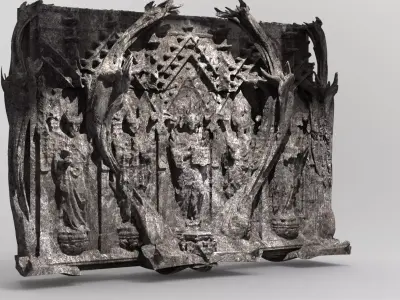 Dragon priest wall design 5 3D model