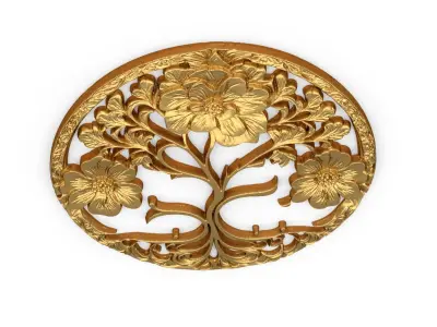 tree of life carved decor 3D print model