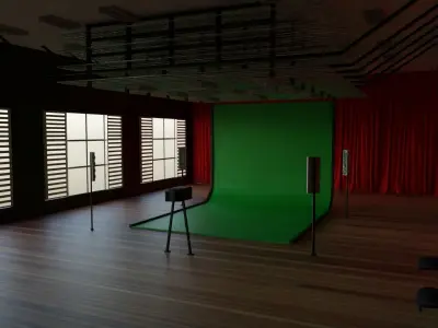 Professional Studio  Low-poly 3D model