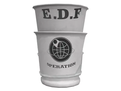 White Tactical Sci-fi White Arm Bands Low-poly 3D model