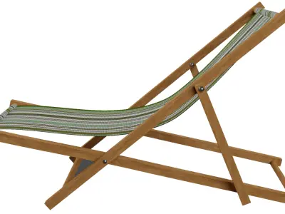 Beach Chair Low-poly 3D model