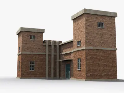 Factory xx2 Low-poly 3D model