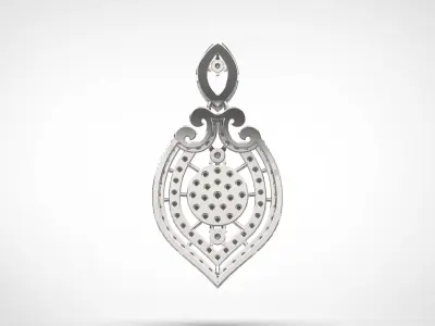 PE23 Classic Solitaire Pendant half ct CAD STL 18K  4g 3D print model