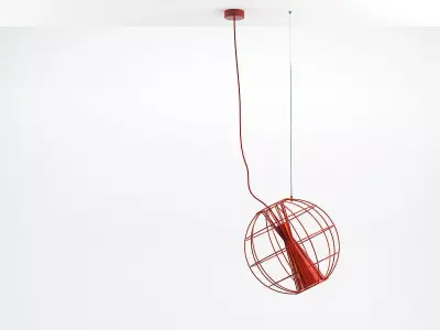 Latitude hanging lamp with ball in middle 3D model