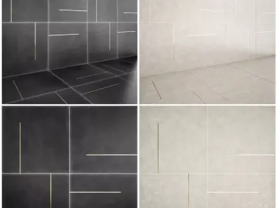 Lines Brass Inlay 3D model