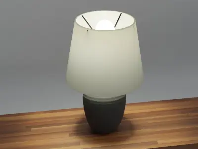 3d Lamp table with shade Free 3D model