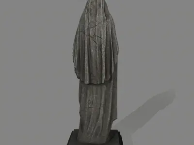 Woman Statue Low-poly 3D model