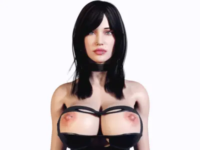  Hentai 3D Brunette Woman Rigged 