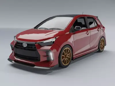Toyota Agya 2023 Modified GR-S 3D Model 3D model