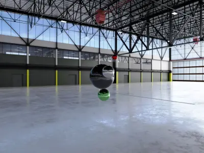 HDRI v2 - Airplane Hangar Interior 12 Texture