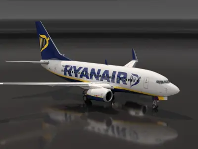  Ryanair Boeing 737-600 with Interior Rigged 
