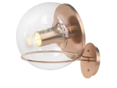 The Globo wall light with glass globe 3D model